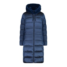 CMP Wintermantel Coat Fix Hood (Glanzeffekt, warm) inkblau Damen
